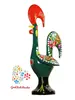 Green Metal Good Luck Rooster