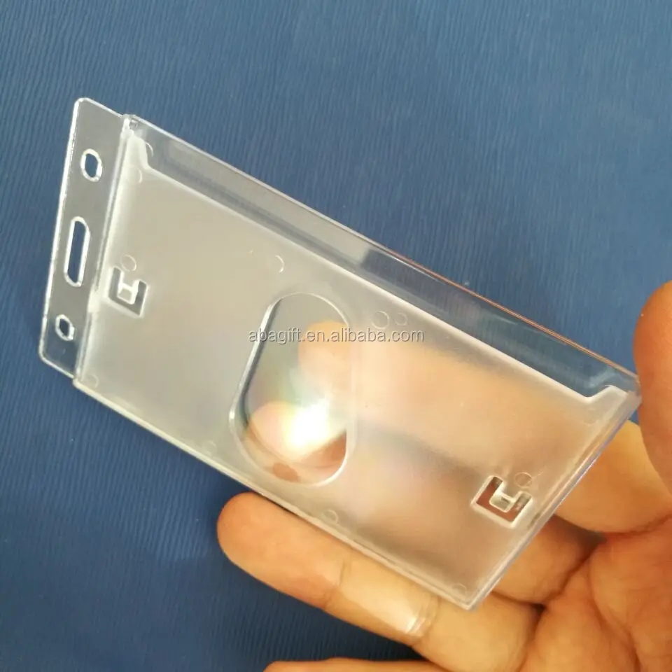 Clear Hard Plastic Vertical Card Holder For Rfid Tag Buy Card Holder