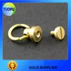 TUOPU DIY Solid Head Button Brass Stud,6 mm Screwback Screw Brass Stud for Purse Handbag