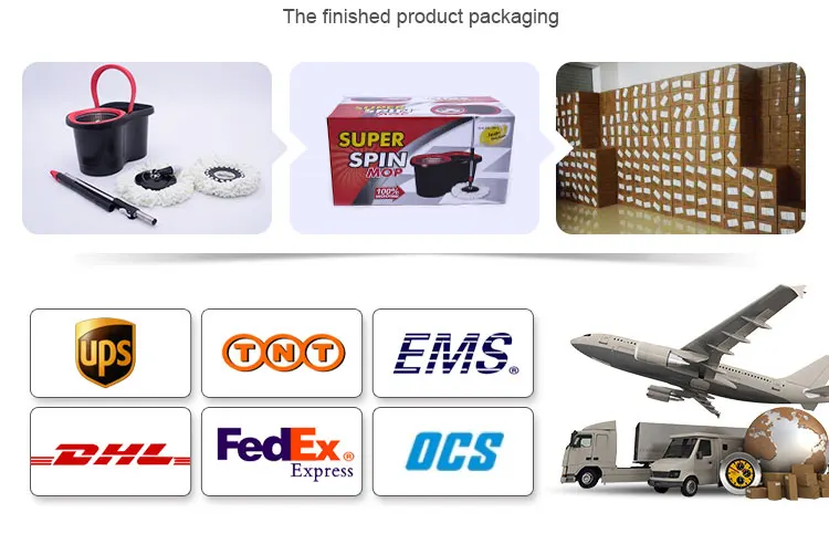 Easy rotating with wheels plastic 360 magic spin mop and bucket