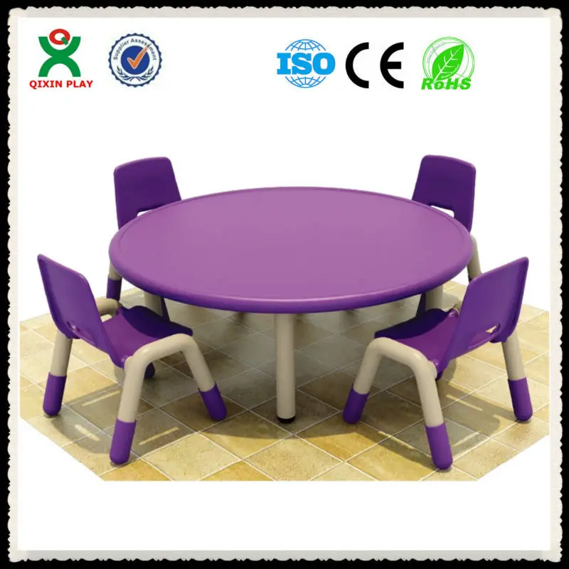 Preschool Furniture Wholesale Plastic Chair And Round Table In 6