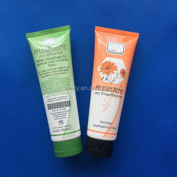 150ml plastic empty cosmetic tube for hand cream and body lotion