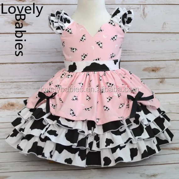 baby girl cow print outfit