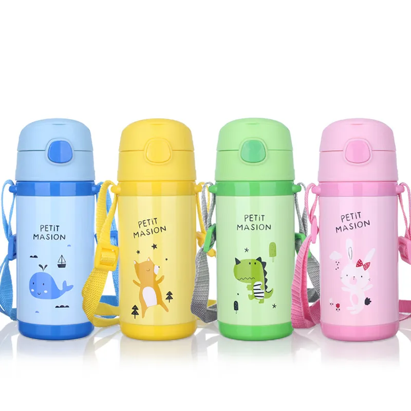 Stainless Steel Thermos Kids Drinking Water Bottle One Touch Water ...