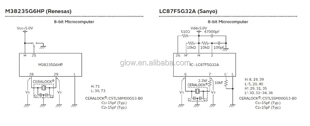 CSTLS8M00G53-B0 In-line Ceramic Crystal Oscillator Ceramic Resonator 3-pin,16MHZ 15PCS - Foto 8