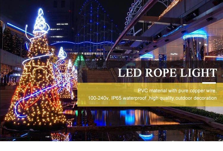 christmas decorative white led light rope