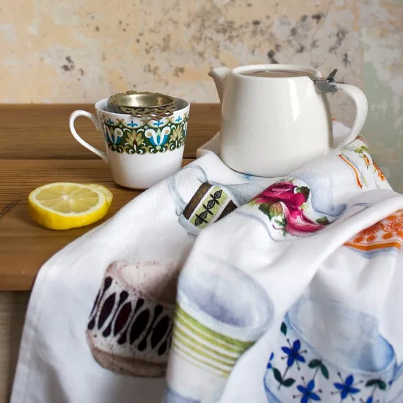 eco friendly customized printing cotton kitchen tea towel