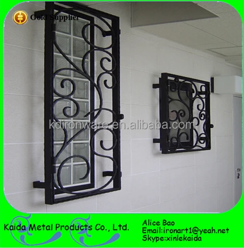 Security Wrought Iron Window Railing Grill For School Security Wrought Iron Window Railing Grill For School