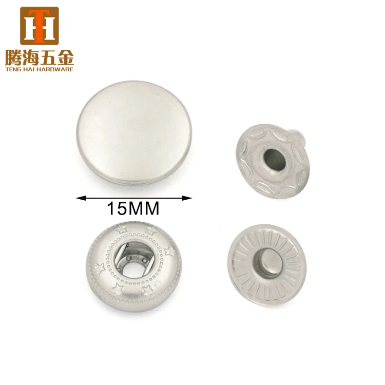 Round Hidden Press Studs Fastener Metal Spring Snap Button Buy Metal