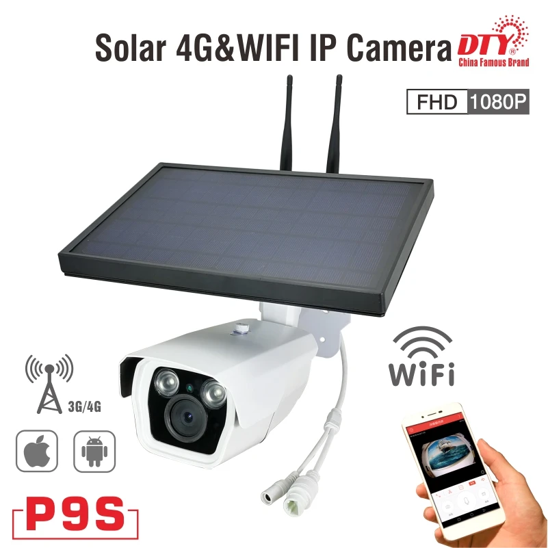 DTY 720P/1080p outdoor wireless solar power  secur ip camera WIFI