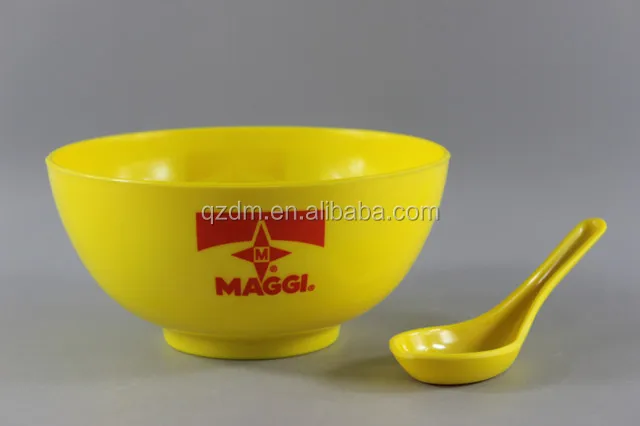 6 inch Melamine Rice Bowl And Spoon Set Custom-made Logo