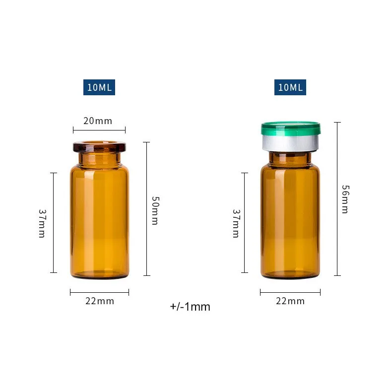 Empty Standard Size 10ml Flip Top Pharmacy Injection Glass Vial For ...