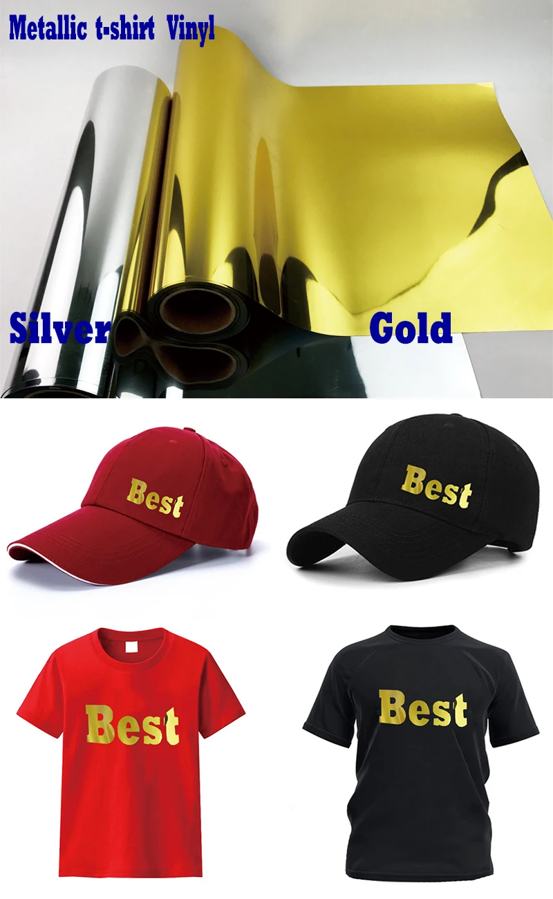Metallic Heat Transfer Tshirt Vinyl Film Foil For A3 Cutting Plotter