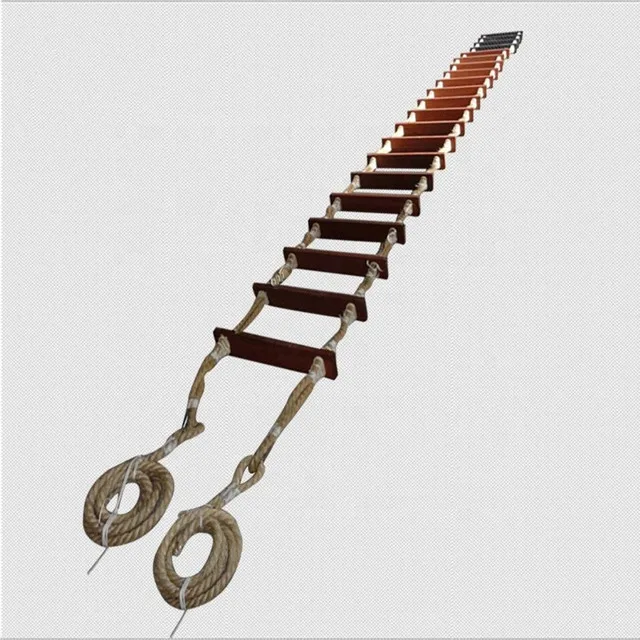 Emergency Rope Ladder/ Marine Pilot's Rope Ladder /wood Ships Ladder