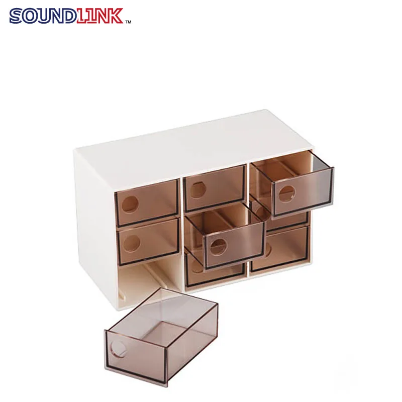 Soundlink double-deck compartmental storage plastic box