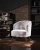 American Design Elegant White Fabric Single Leisure Armchair For Home UseK621