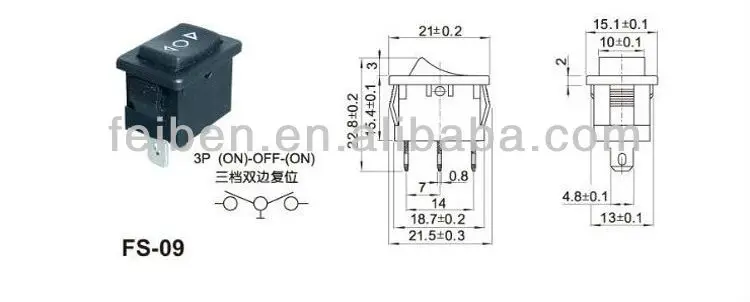 On-Off-On Round Rocker Switch