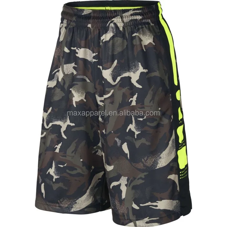 mens camo basketball shorts