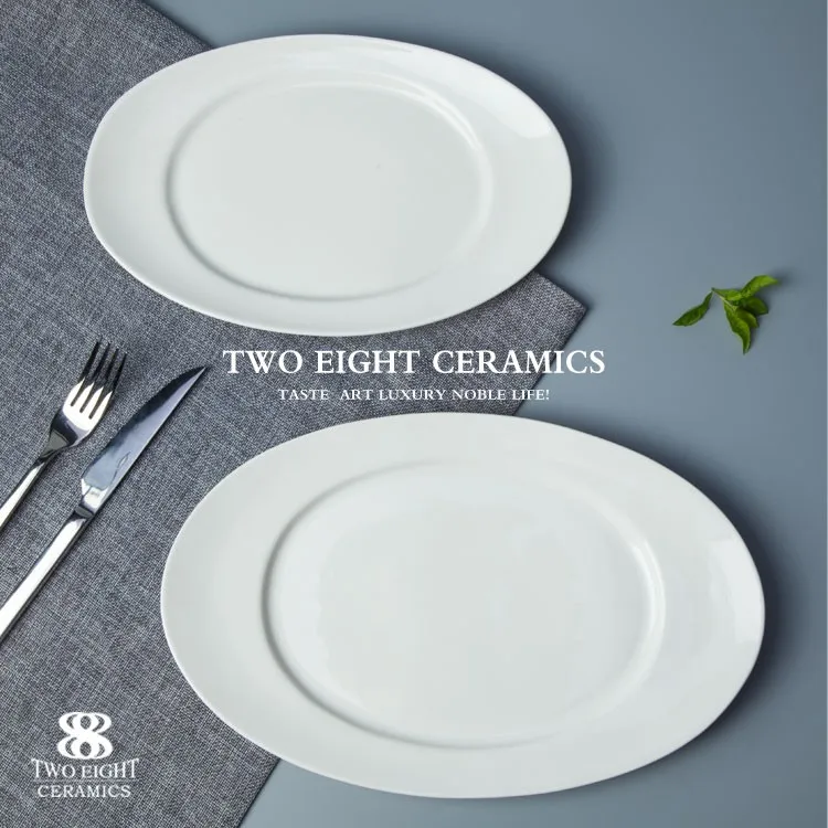 Catering dinner rect porcelain plates restaurant dual purpose tableware restaurant