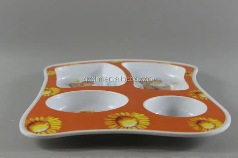 Melamine 4 Sections Plate For Kids