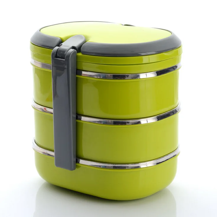 Colorful Stainless Steel Triple-layer Insulated Tiffin Lunch Box - Buy ...