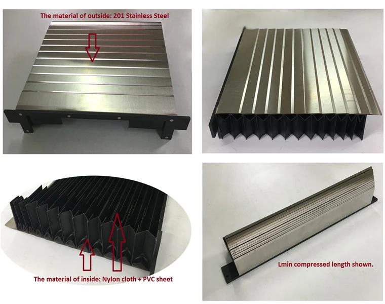 Heat Resistant Flexible Armoured Accordion Bellow Cover With Stainless