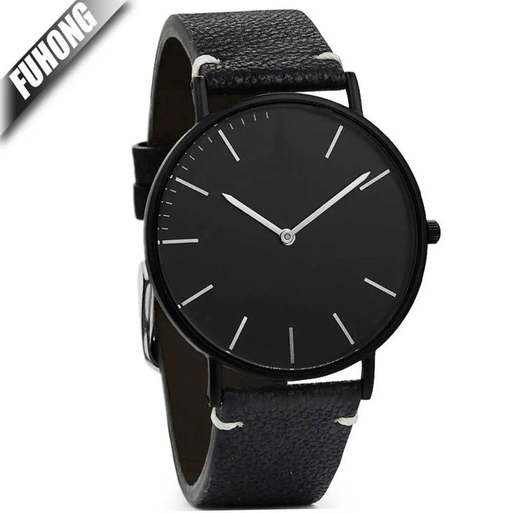 simple leather watch mens