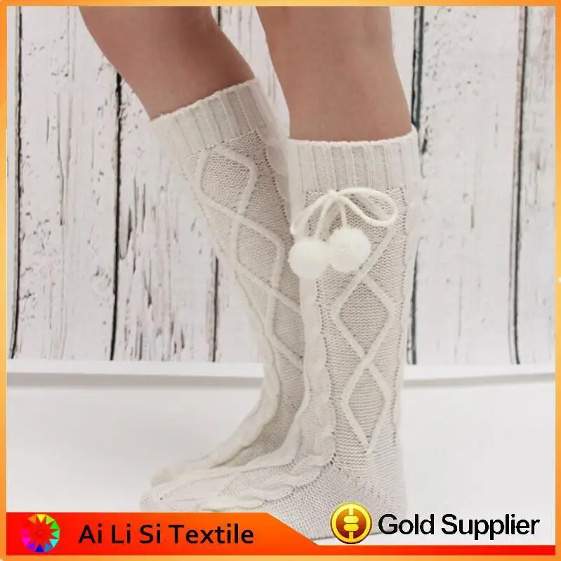High Quality Handmade Knitted Boot Socks Casual Knitted Ladies Boot Socks With Great Price