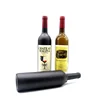 Solid Blue Frosting Wine Glass Bottle With Plastic Cap And Cork
