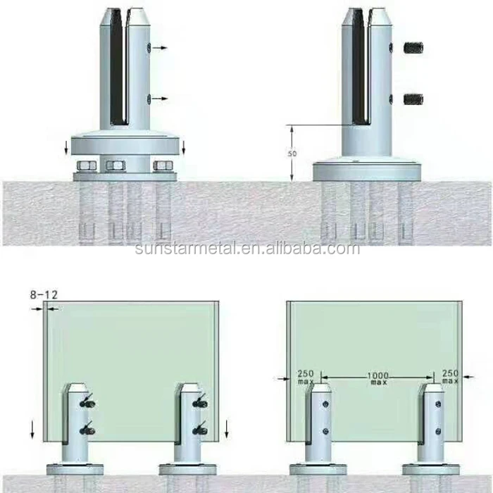 Glass Spigot Glass Clamp For Swimming Pool Fence Buy Glass Spigots