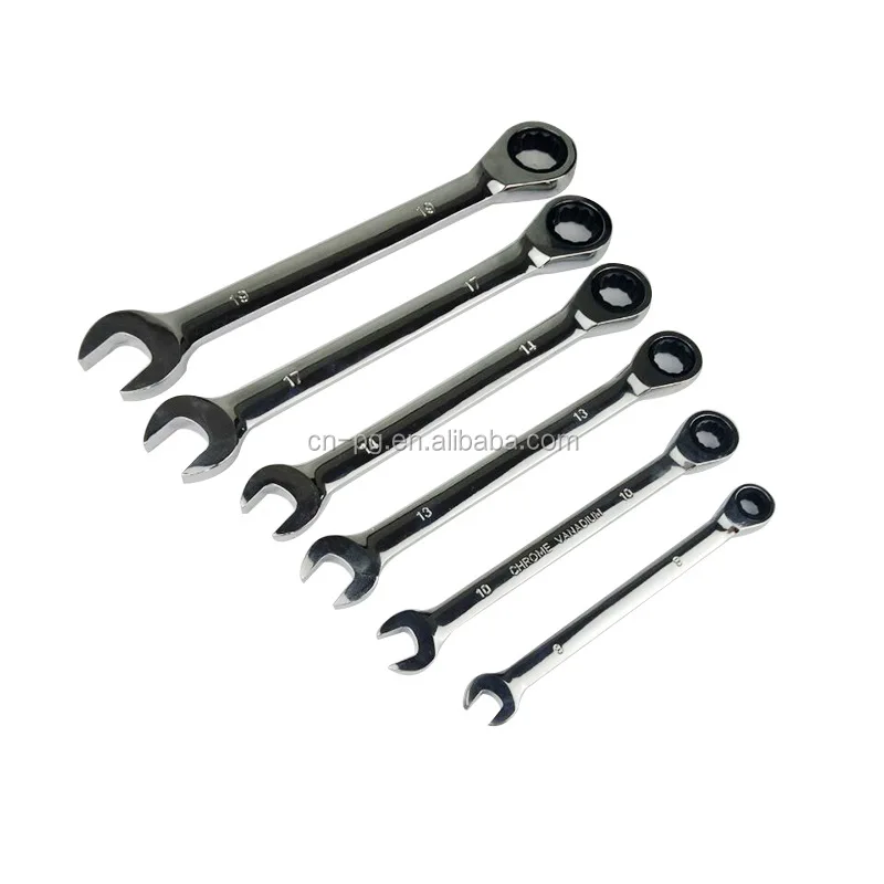 Set Of 10pcs Movable Head Fixed Head Dual-purpose Wrench Ratchet ...