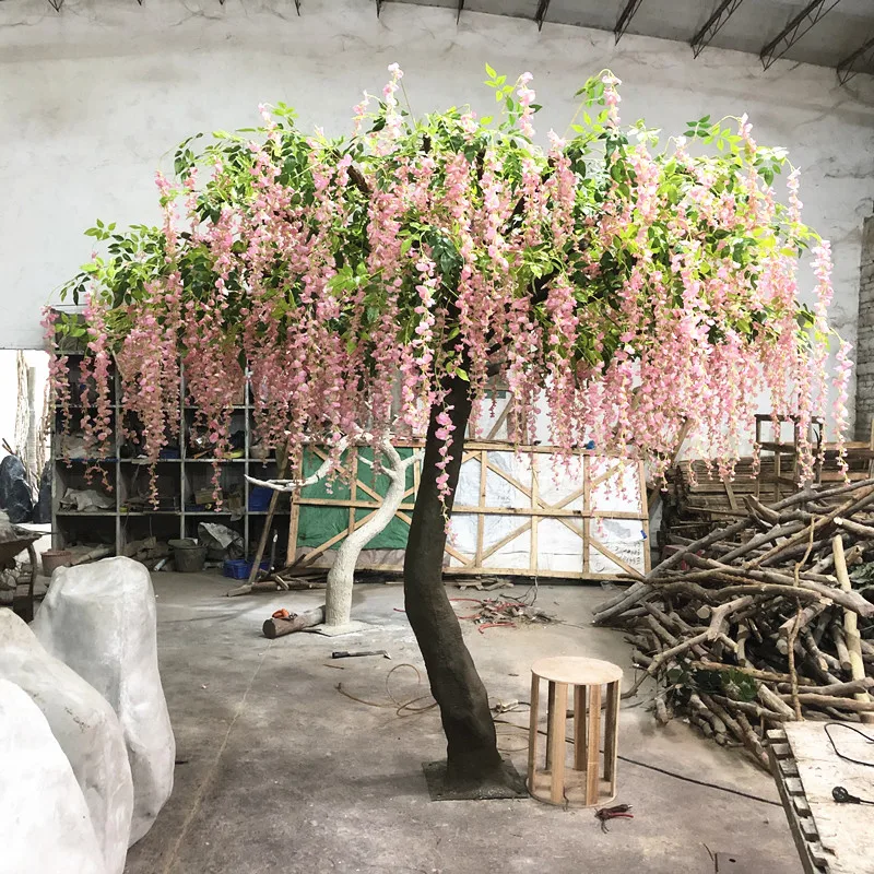 Customized Table Centerpieces Wedding Trees Bonsai Wisteria Flowers And