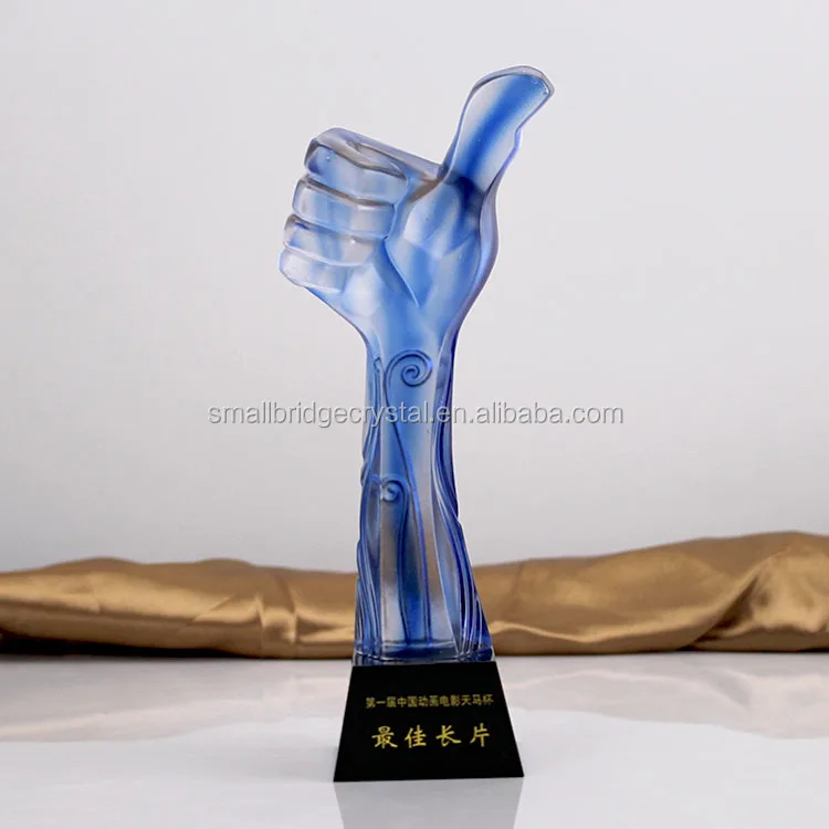 crystal thumb trophy