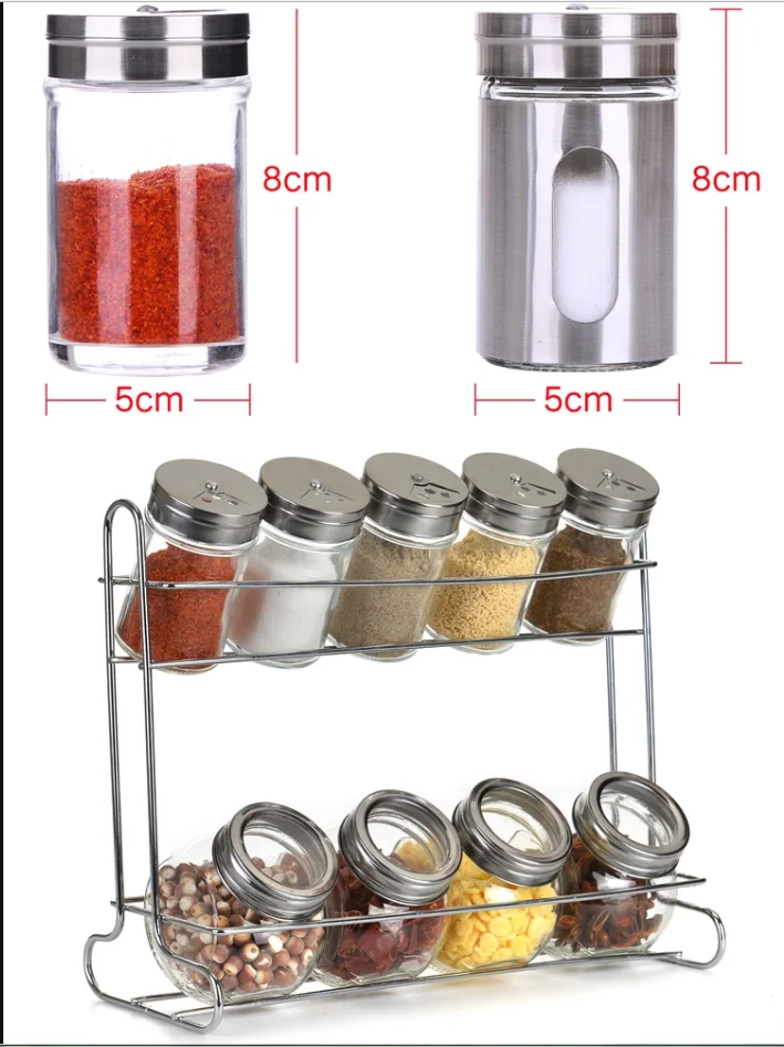 Stainless Steel Spice Jar/dredge Salt Sugar Spice Pepper Shaker Can ...