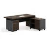 2000mm good value office set table wood with side cabinet and fixed pedestal