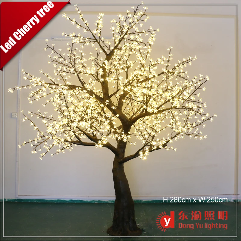 2.8 Meter High Artificial Warm White Lighted Cherry Blossom Outside ...