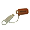 Premium Leather USB disk on key memory stick with 8GB 16GB 32GB capacity