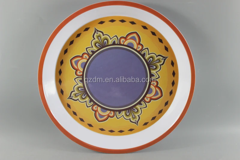 Plastic round tray Melamine serving tray