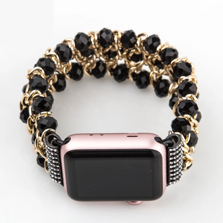 Lady's Elastic Stretch Smart Crystal Chain For Apple Watch 42mm/38mm