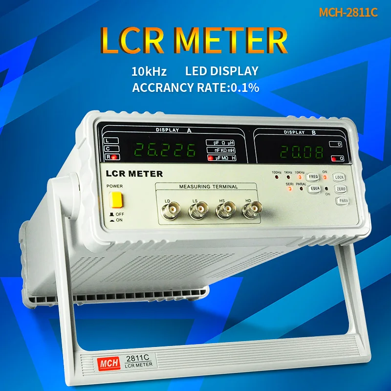 Laboratory Testing Equipment 10khz Digital Lcr Meter Mch2811c With 3
