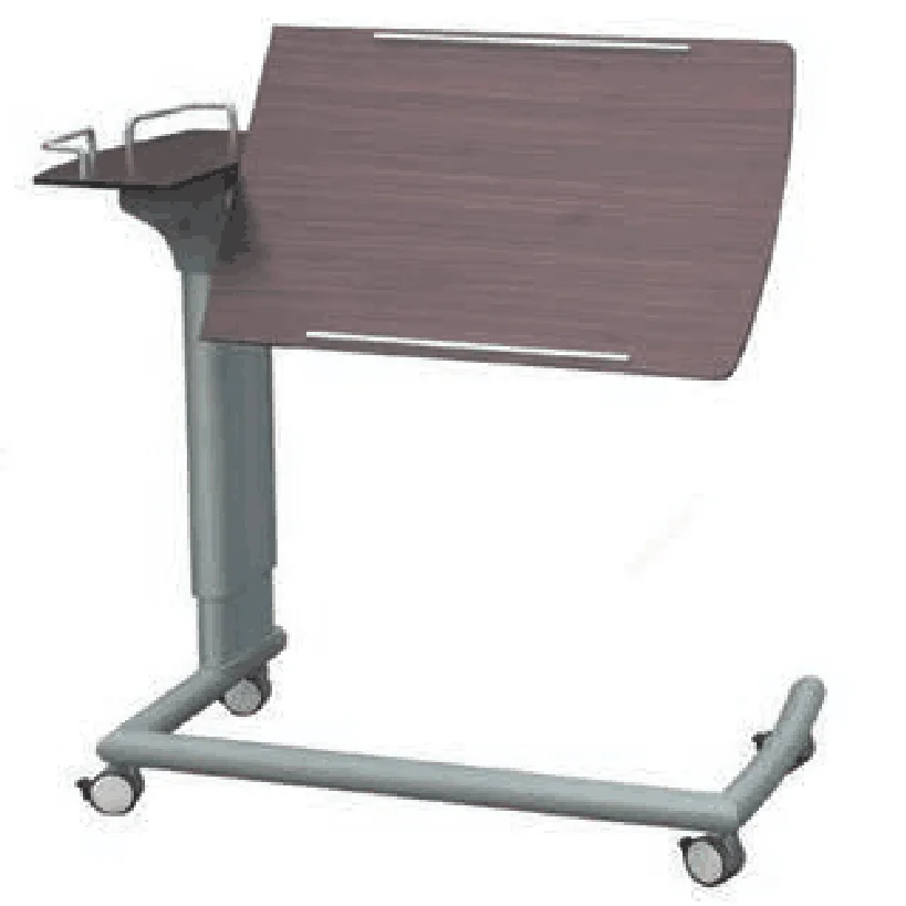 Medical ABS material adjustable overbed table in hospital