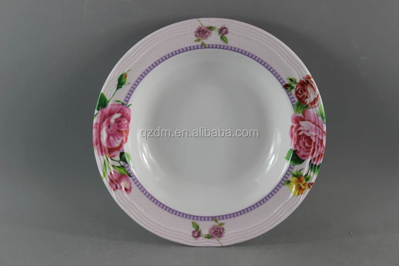 Melamine Suop Plate Plastic Deep Plate 23cm Thailand Market