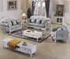 Formal Luxury Antique 3Pc Sofa Set White Finish Top Quality Elegant Floral Fabric Living Room