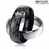 MECYLIFE Newest Doubles Pieces Wrapped IP Black Jesus Bible Cross Ring
