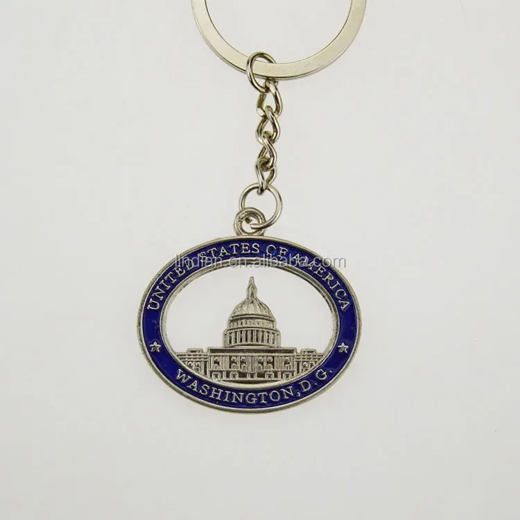 Washington Dc Usa White House Souvenir Metal Die Cast Keychain - Buy ...