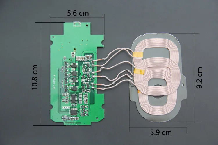 Cargador inalámbrico Qi rápido teléfono móvil tres PCB placa de circuito transmisor de bobina