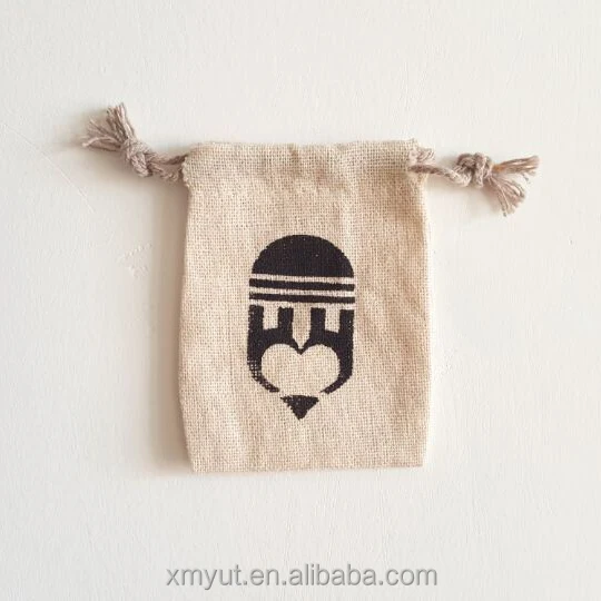 Cheap Small Importer of Jute Shopping Drawstring Bag/jute Pouch or Customized Gift Screen Printing Jewelry Pouch with logo