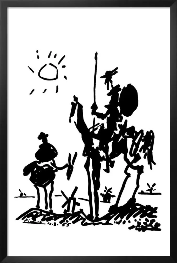 Get Quotations Framed Don Quixote By Pablo Picasso 36x24 Art Print Poster Famous Painting Man Of La Mancha Get Quotations Framed Don Quixote By Pablo Picasso 36x24 Art Print Poster Famous Painting Man Of La Mancha