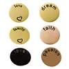 Custom metal logo plate engraved logo metal plate for floating locket