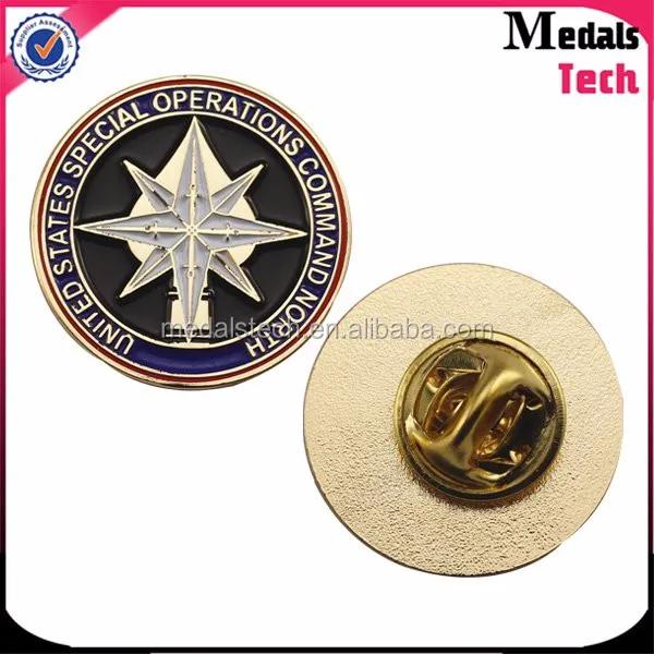 Shenzhen medal factory custom logo laser plating safety pin school badges